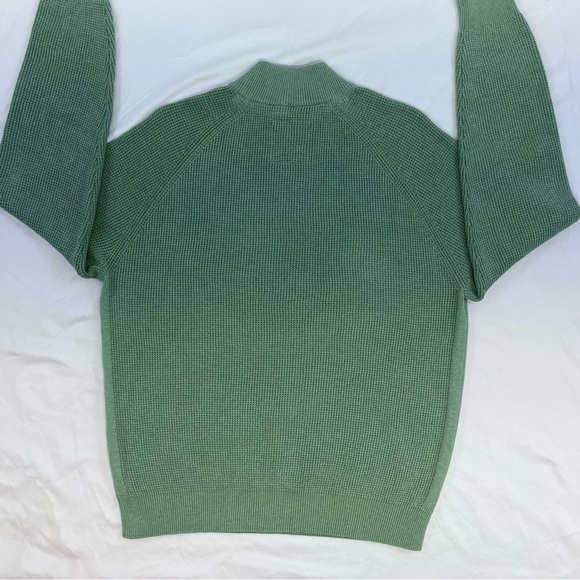Fynch-Hatton Sweater Adult Medium Green Quarter Zip Long Sleeve Knit Preppy Men - Picture 15 of 16